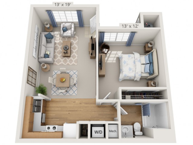 Taylor | 1 bed 1 bath | from 700 square feet