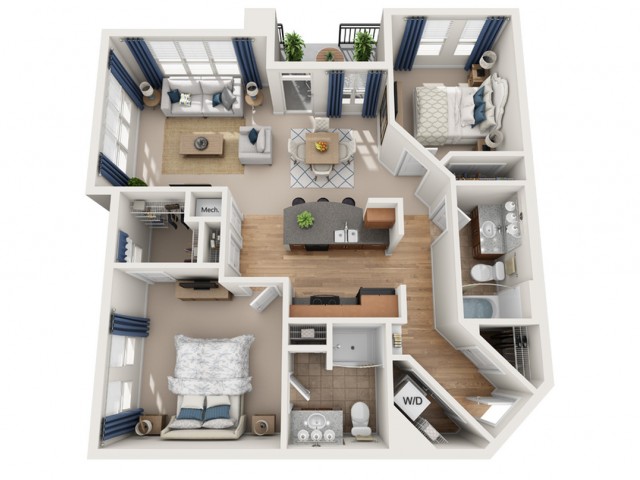 Cooper | 2 bed 2 bath | from 1070 square feet
