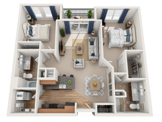 Harrison | 2 bed 2 bath | from 1035 square feet