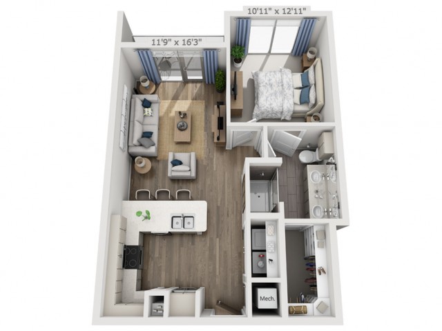 B4 | 1 bed 1 bath | from 718 square feet