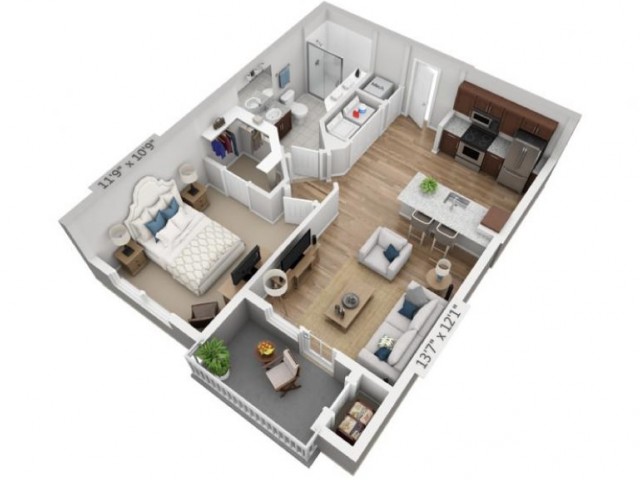 Allegro | 1 bed 1 bath | from 665 square feet