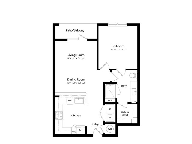 A2C | 1 bed 1 bath | from 661 square feet