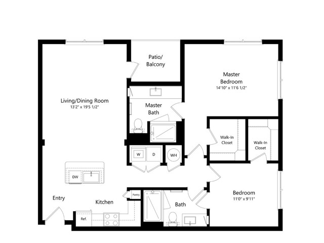 B1A-Z | 2 bed 2 bath | from 1061 square feet