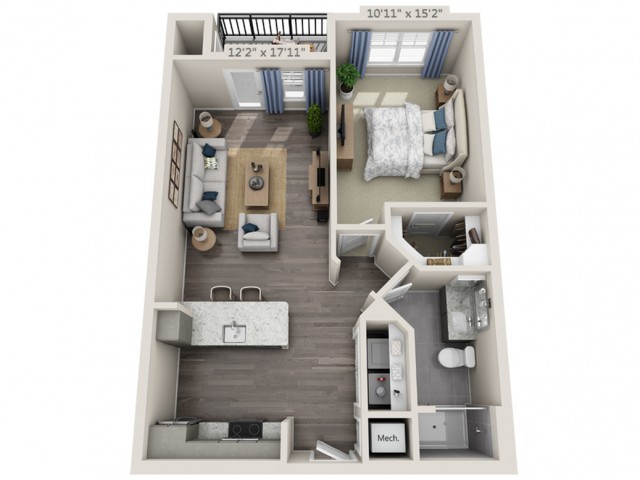 Overture Providence 55+ Active Adult Apartment Homes - A1B