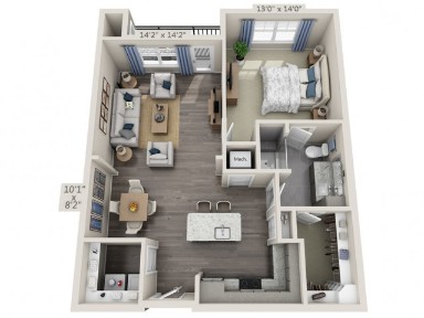 A2A | 1 bed 1 bath | from 903 square feet