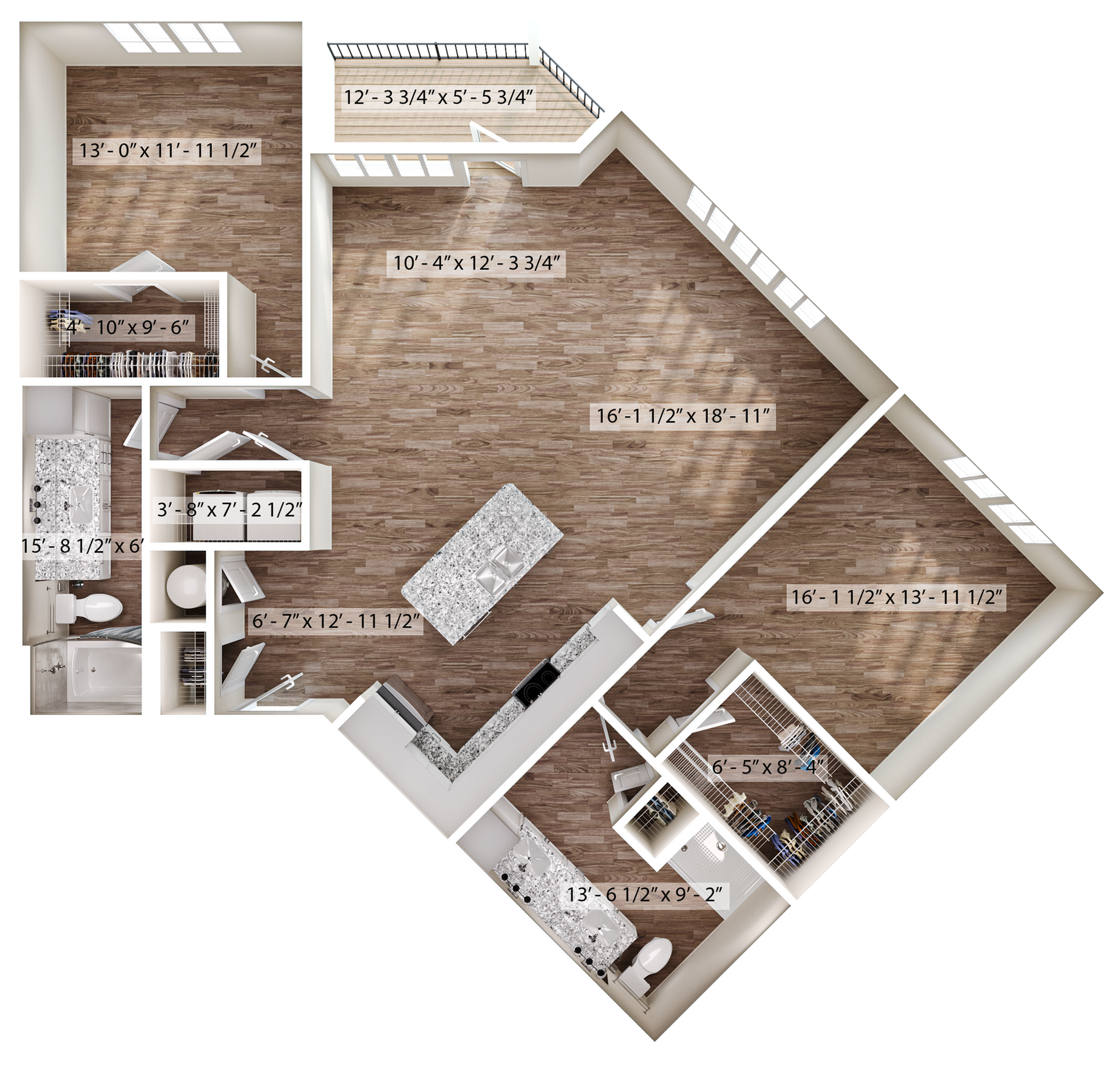 Elegant floor plan showcasing an open-concept layout with a spacious living area, modern kitchen, 3 cozy bedrooms, and 2 stylish bathrooms, perfect for contemporary living.