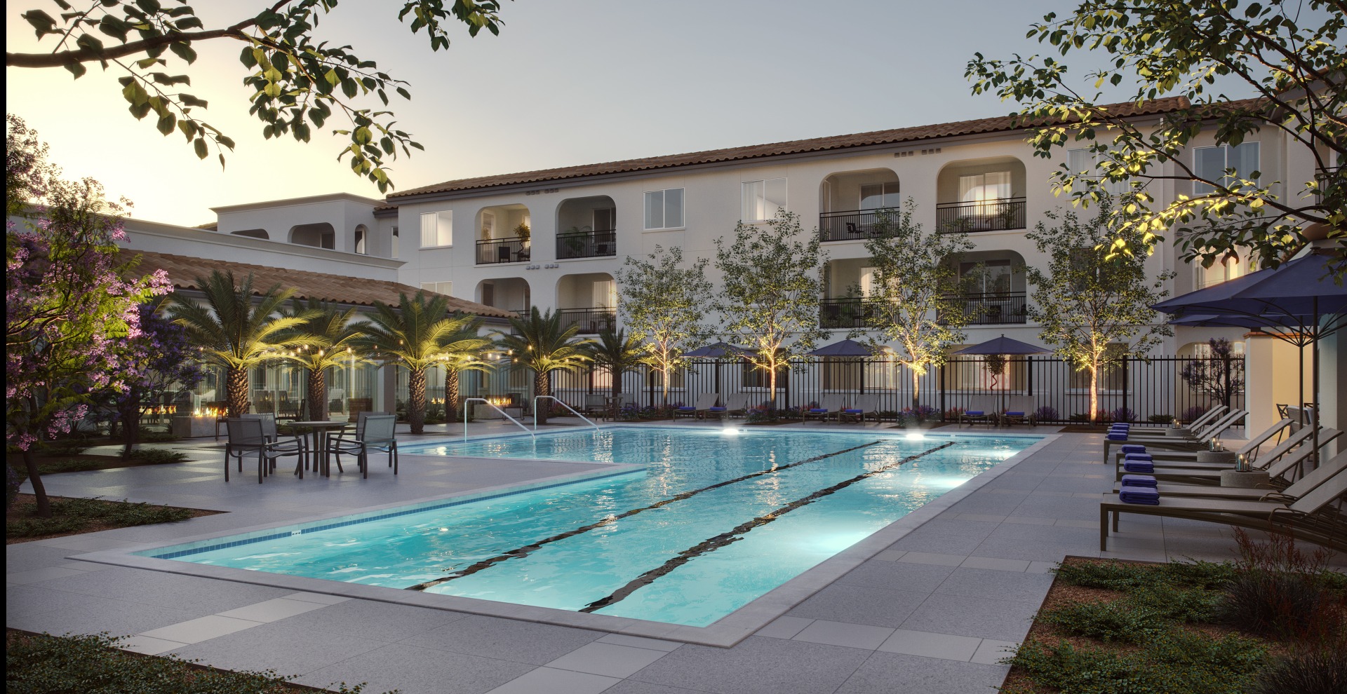 Pool courtyard