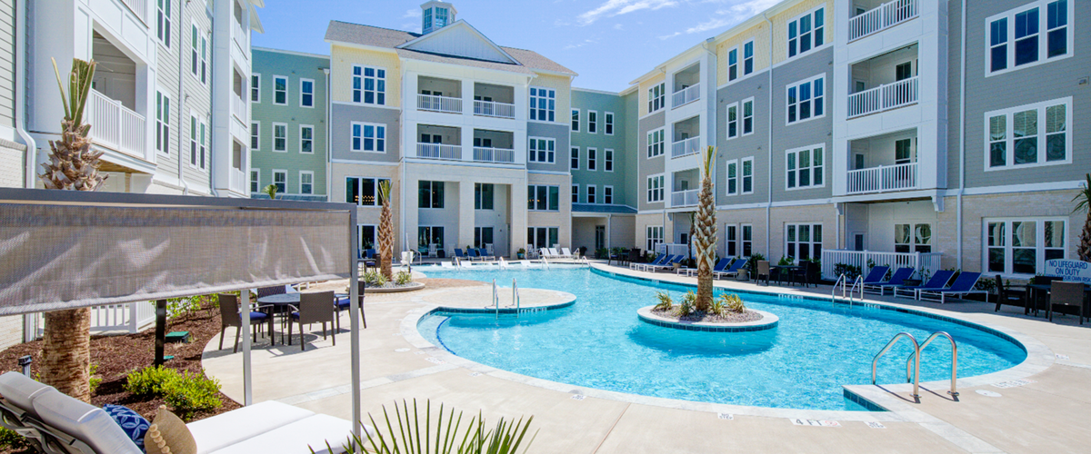 Resort Style Pool and Cabanas