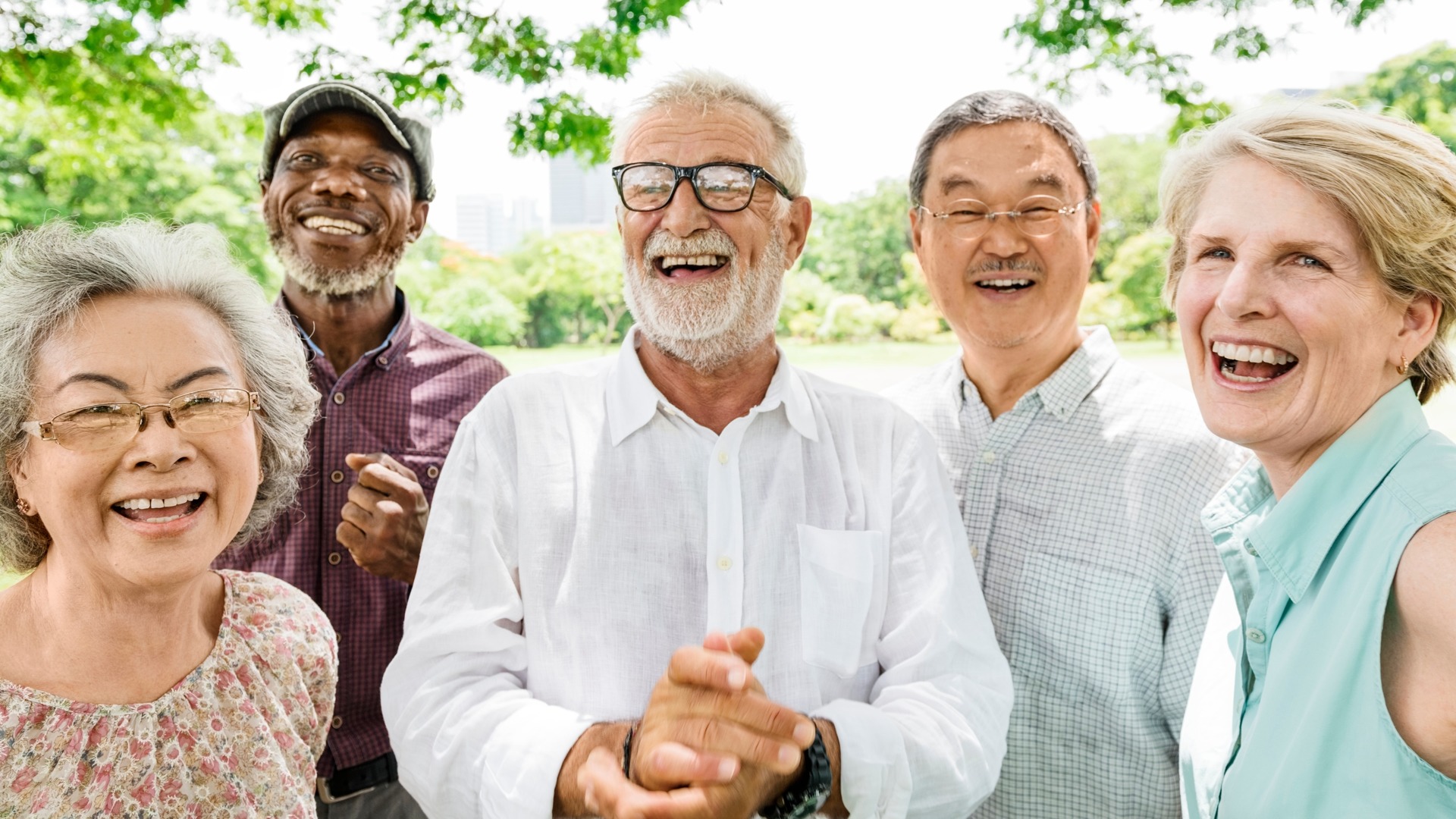 Friends laughing together
