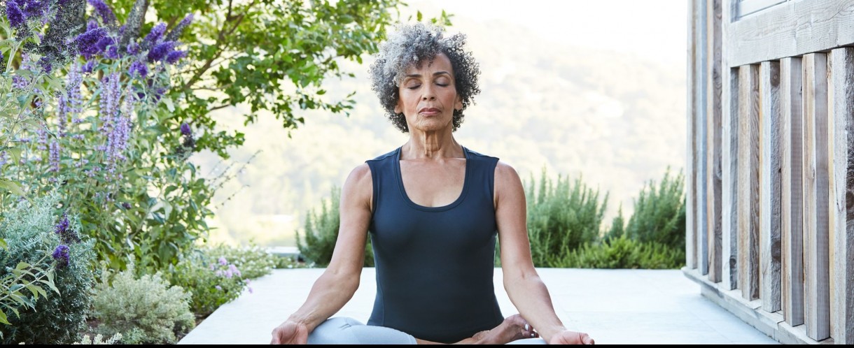 Lady doing yoga