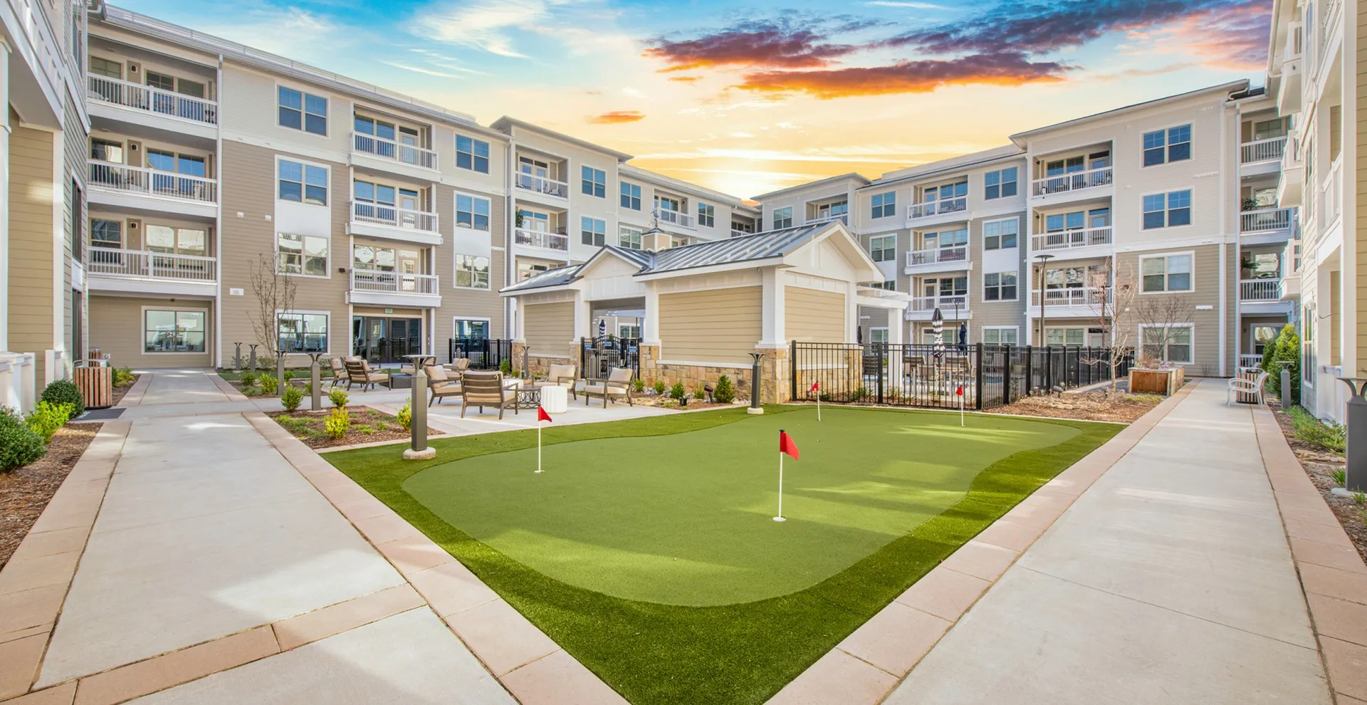 Putting Green at Sunset