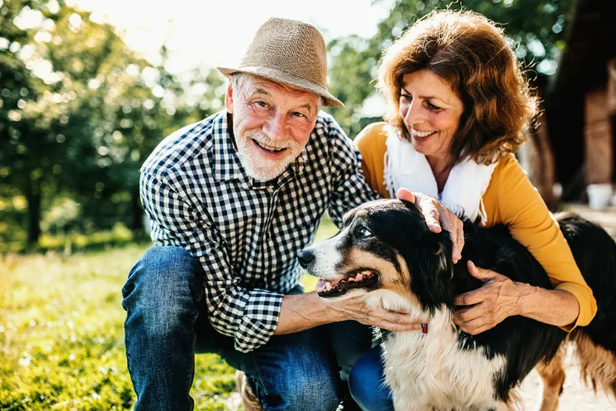 Couple with Dog