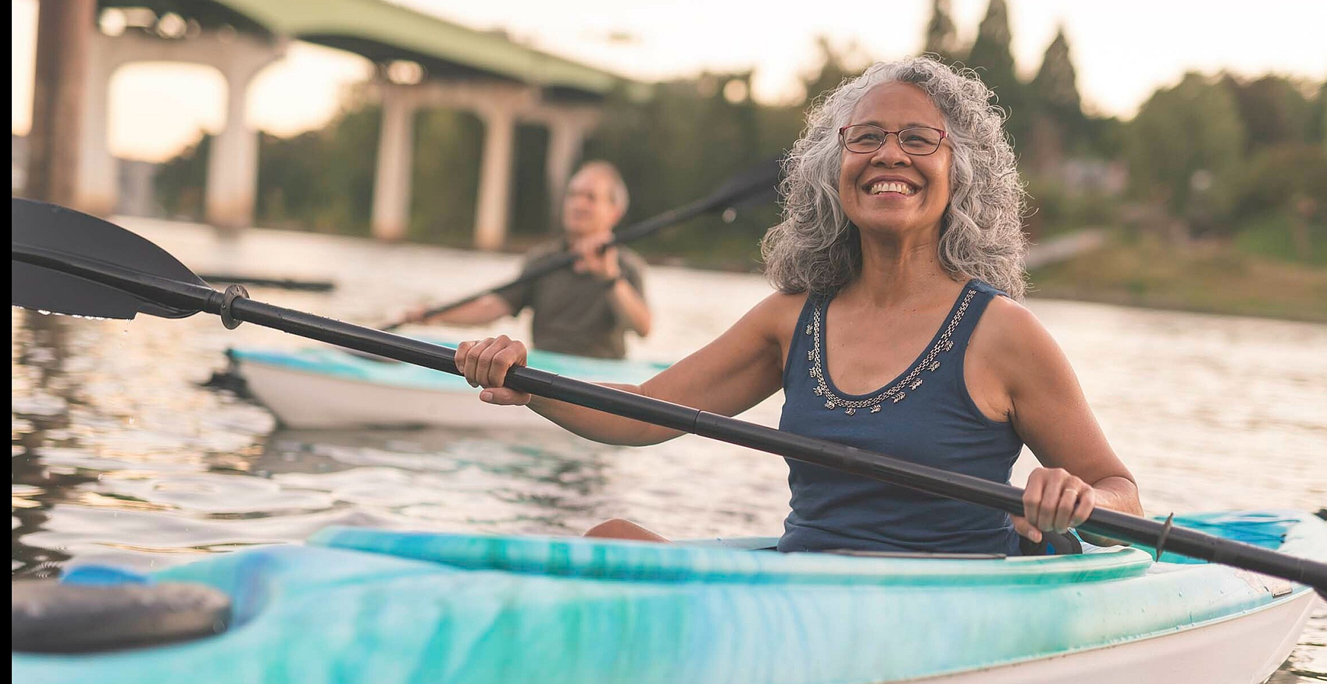 Woman Kayaking
