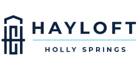 Inviting logo for Hayloft Holly Springs featuring a modern architectural design.