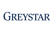 Sleek Greystar logo in elegant navy font, showcasing modern real estate branding.