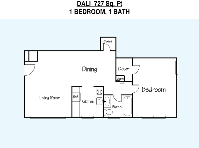 1 Bedroom 1 Bathroom