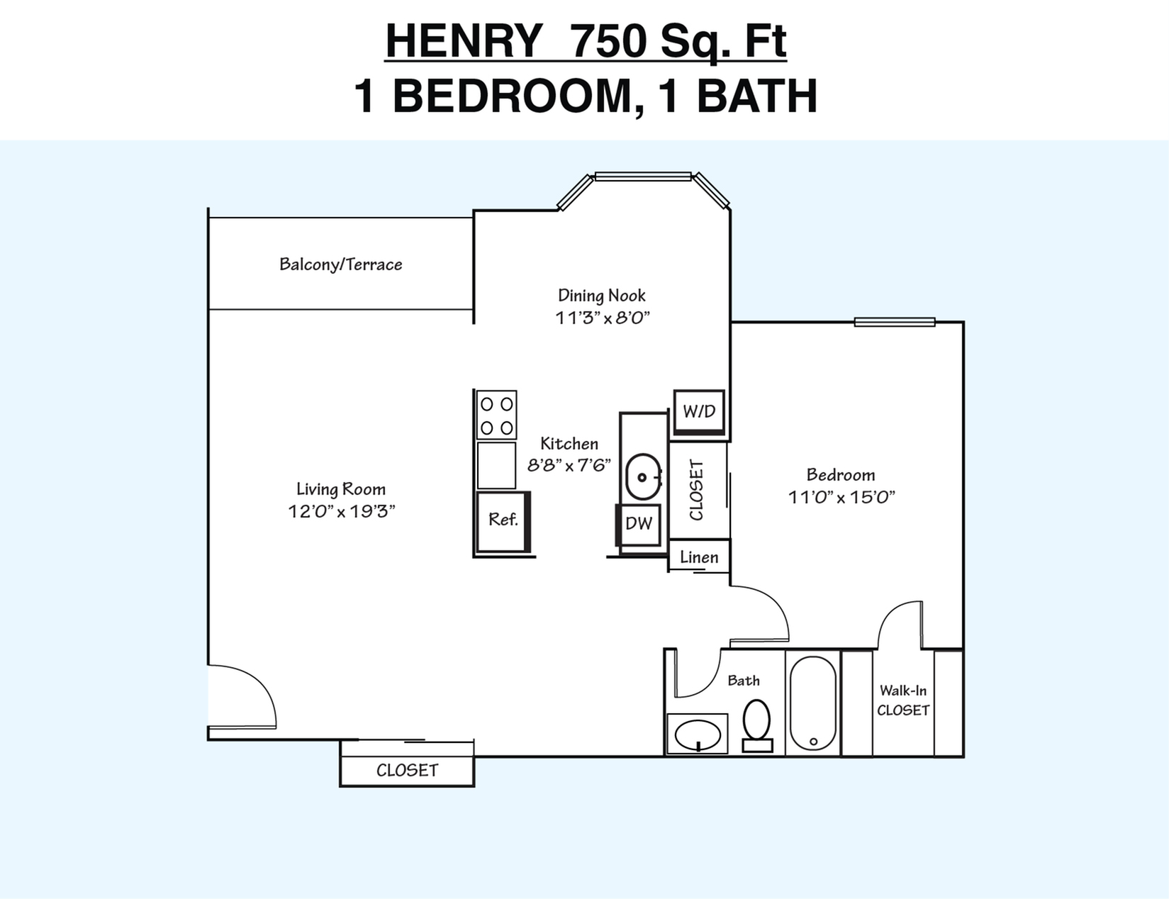 1BR / 1BA