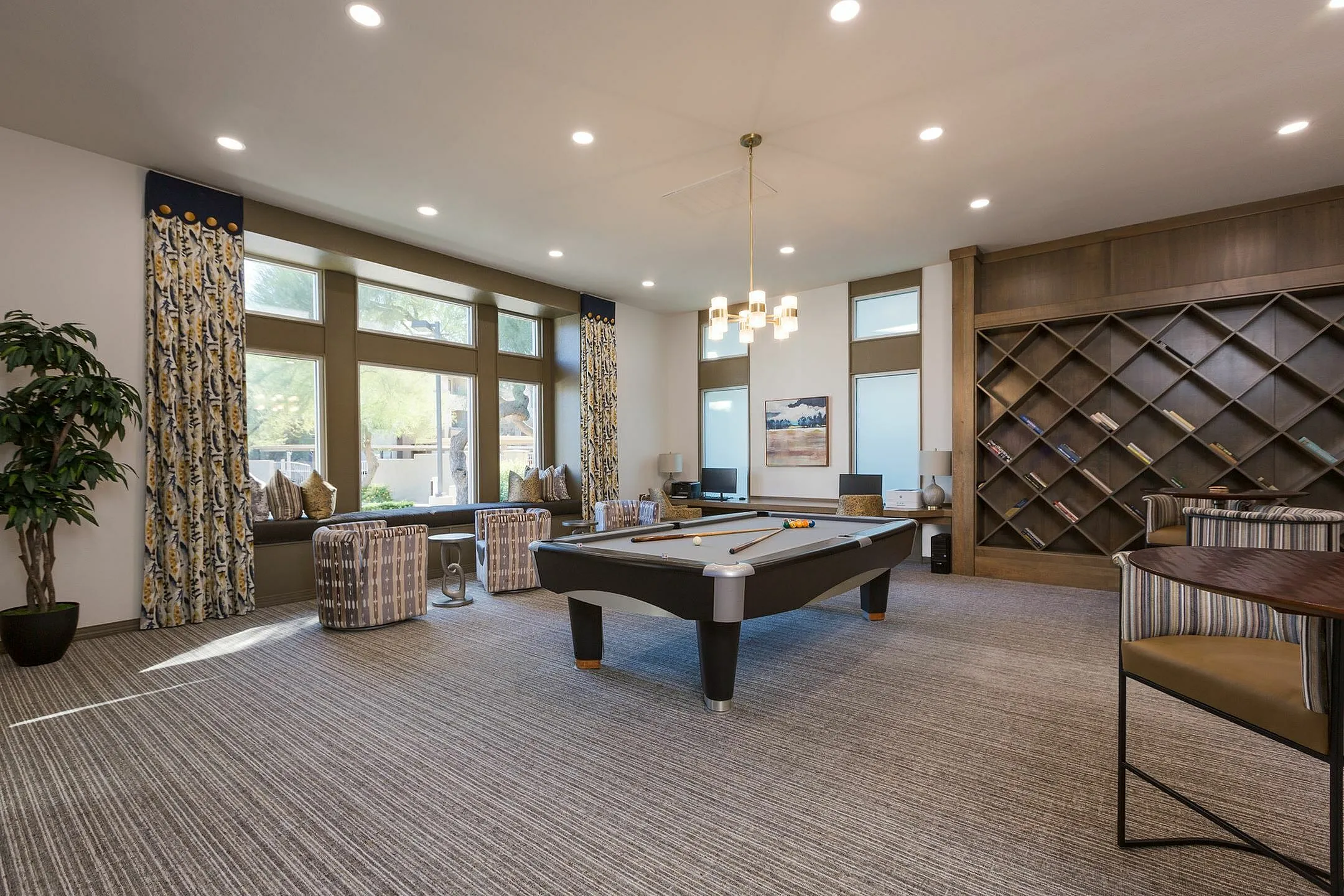 Shared game room at Aria on Cave Creek Apartments.