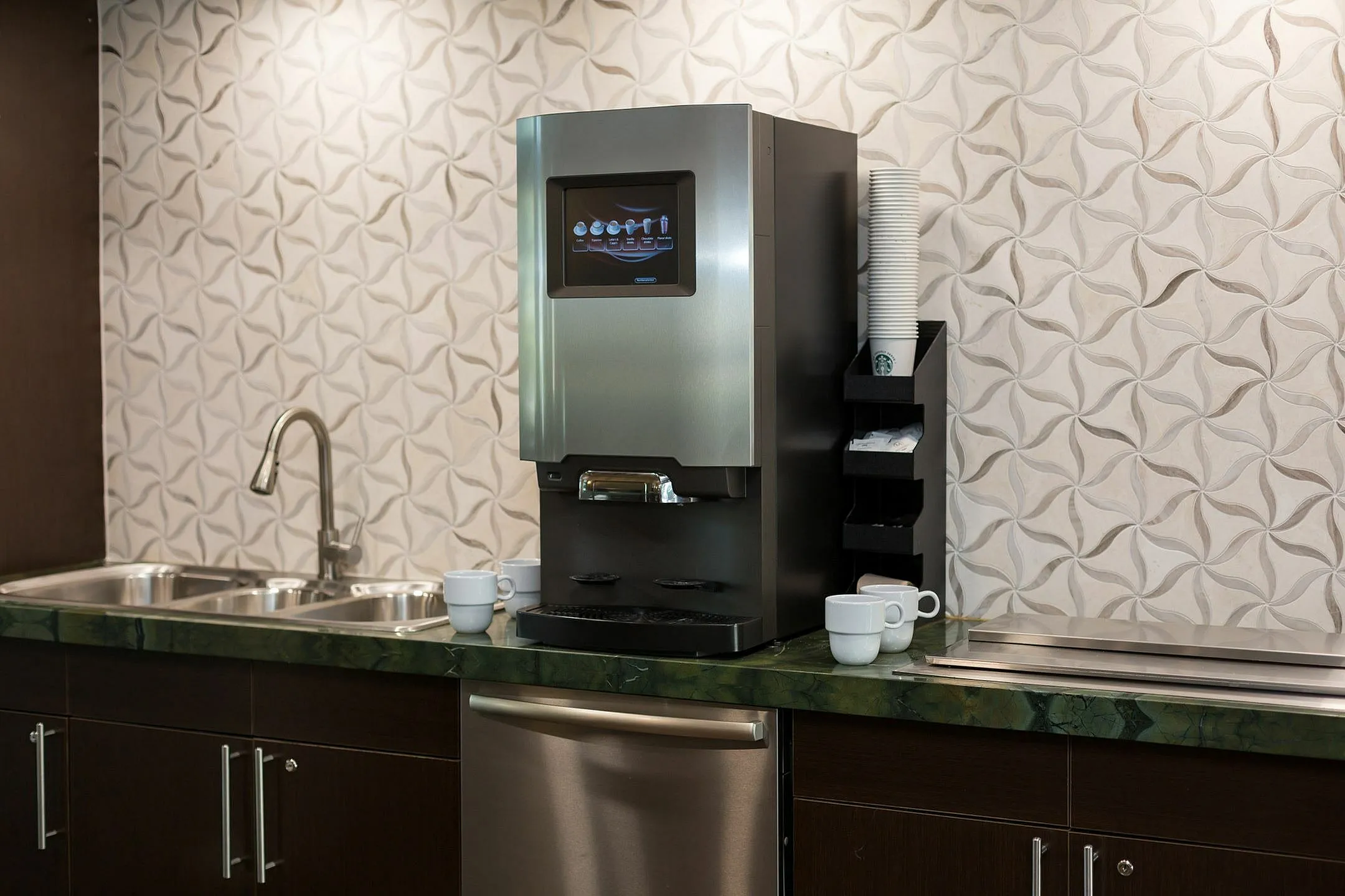 Clubhouse kitchen at Aria on Cave Creek Apartments.