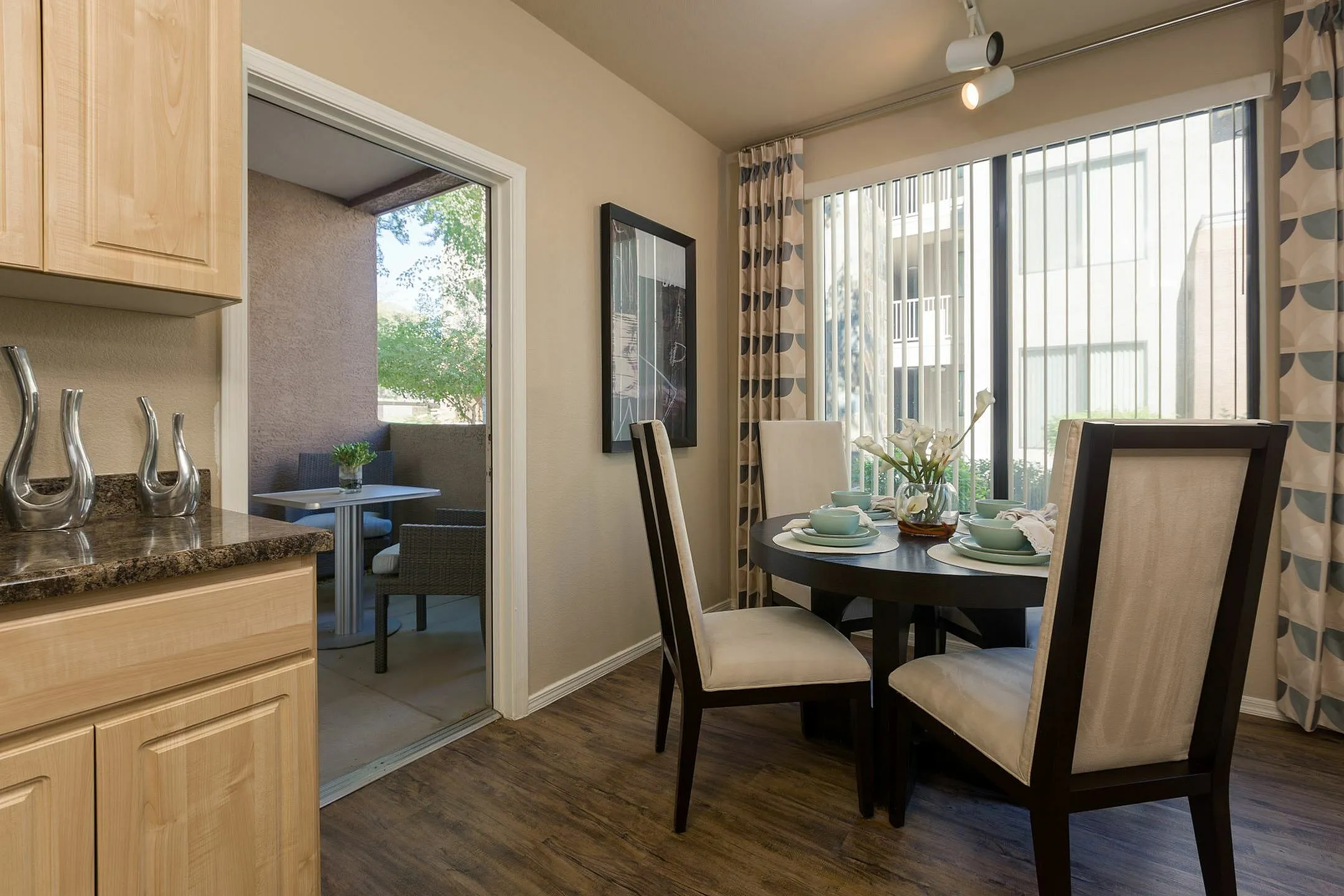 Apartment kitchen — representative home at Aria on Cave Creek Apartments.