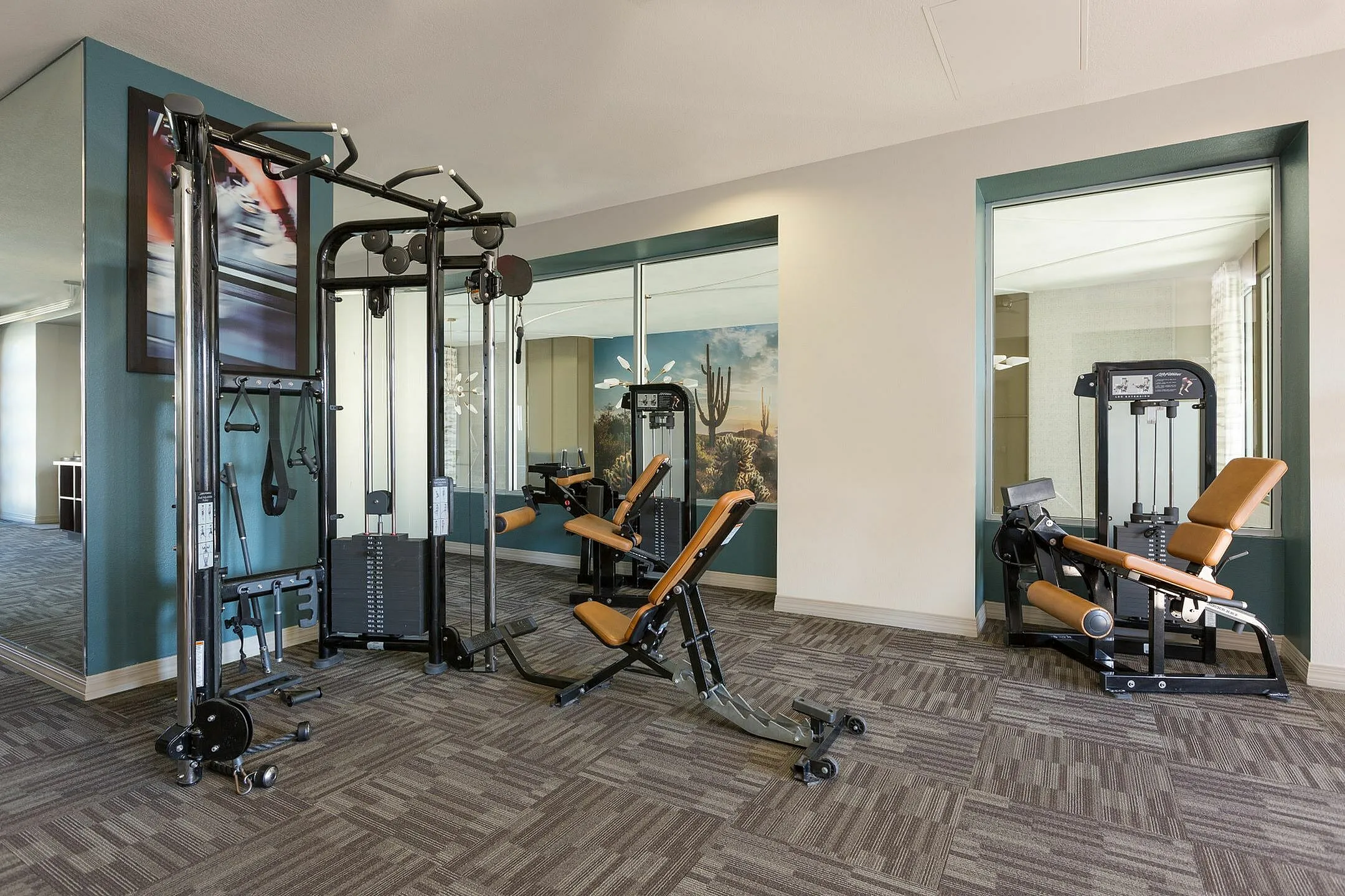Fitness room at Aria on Cave Creek Apartments.