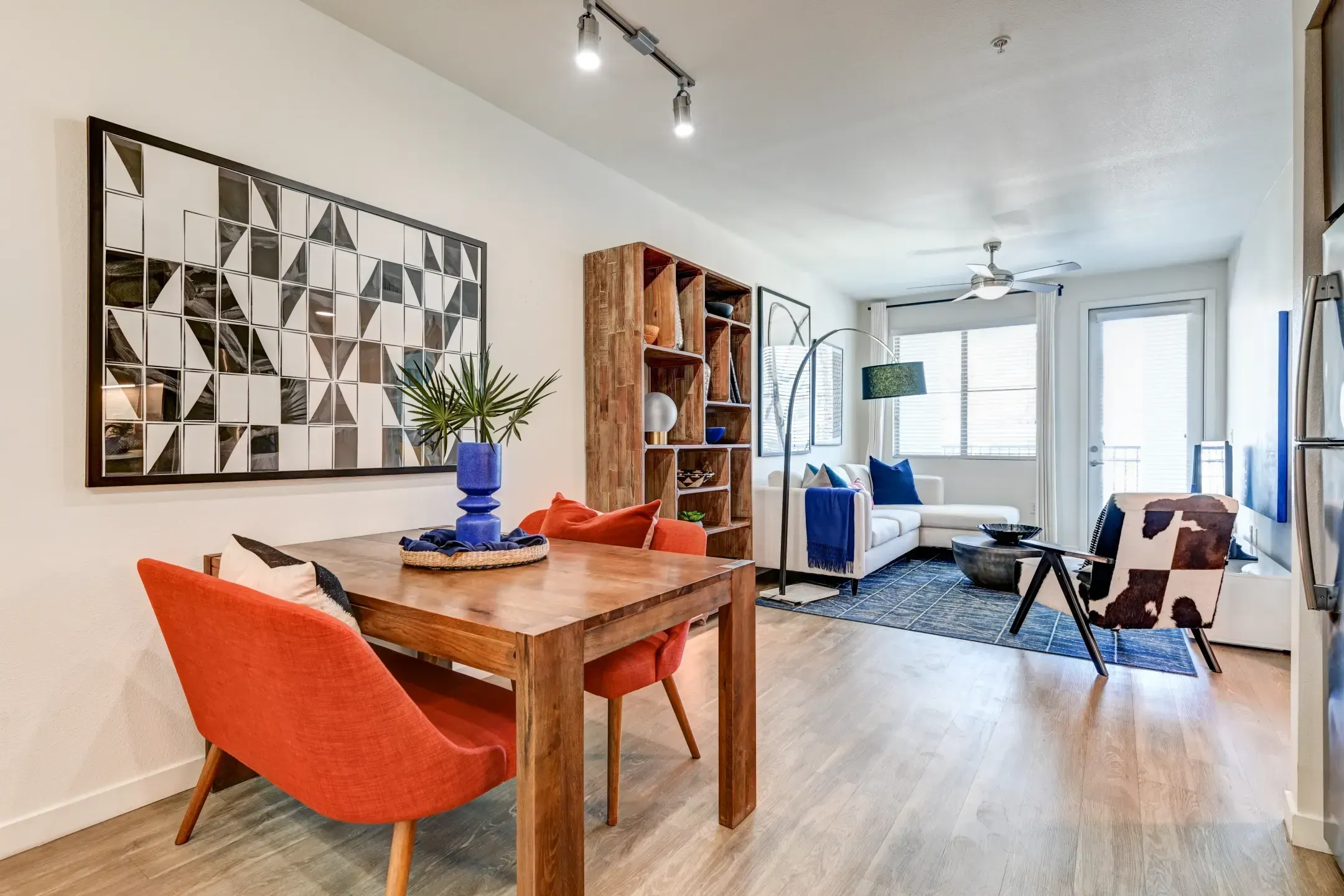 Open Hardwood Floor Ceiling Fan