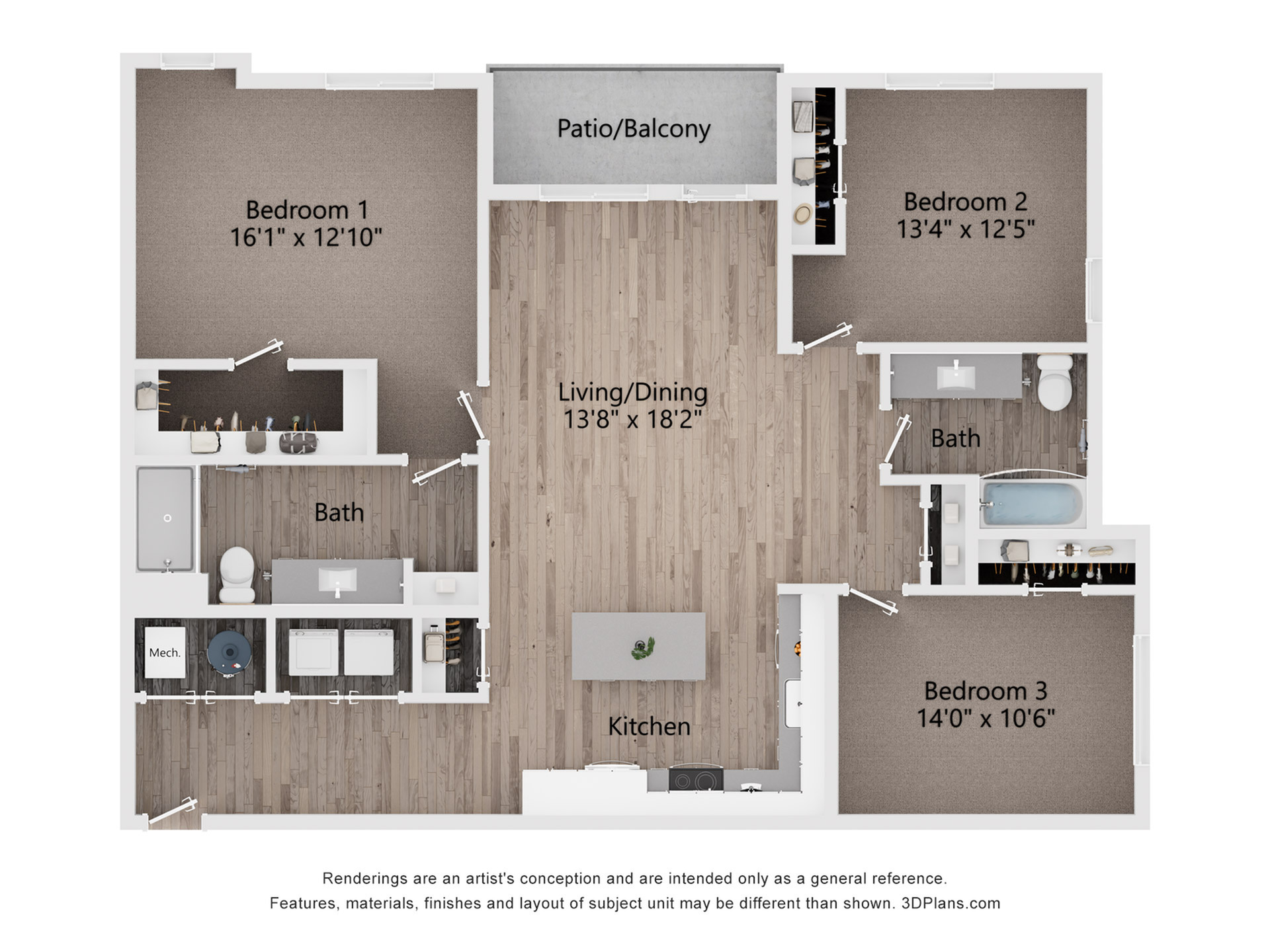Includes Balcony or Patio