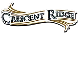 Elegant Crescent Ridge logo with stylish curves and bold lettering.