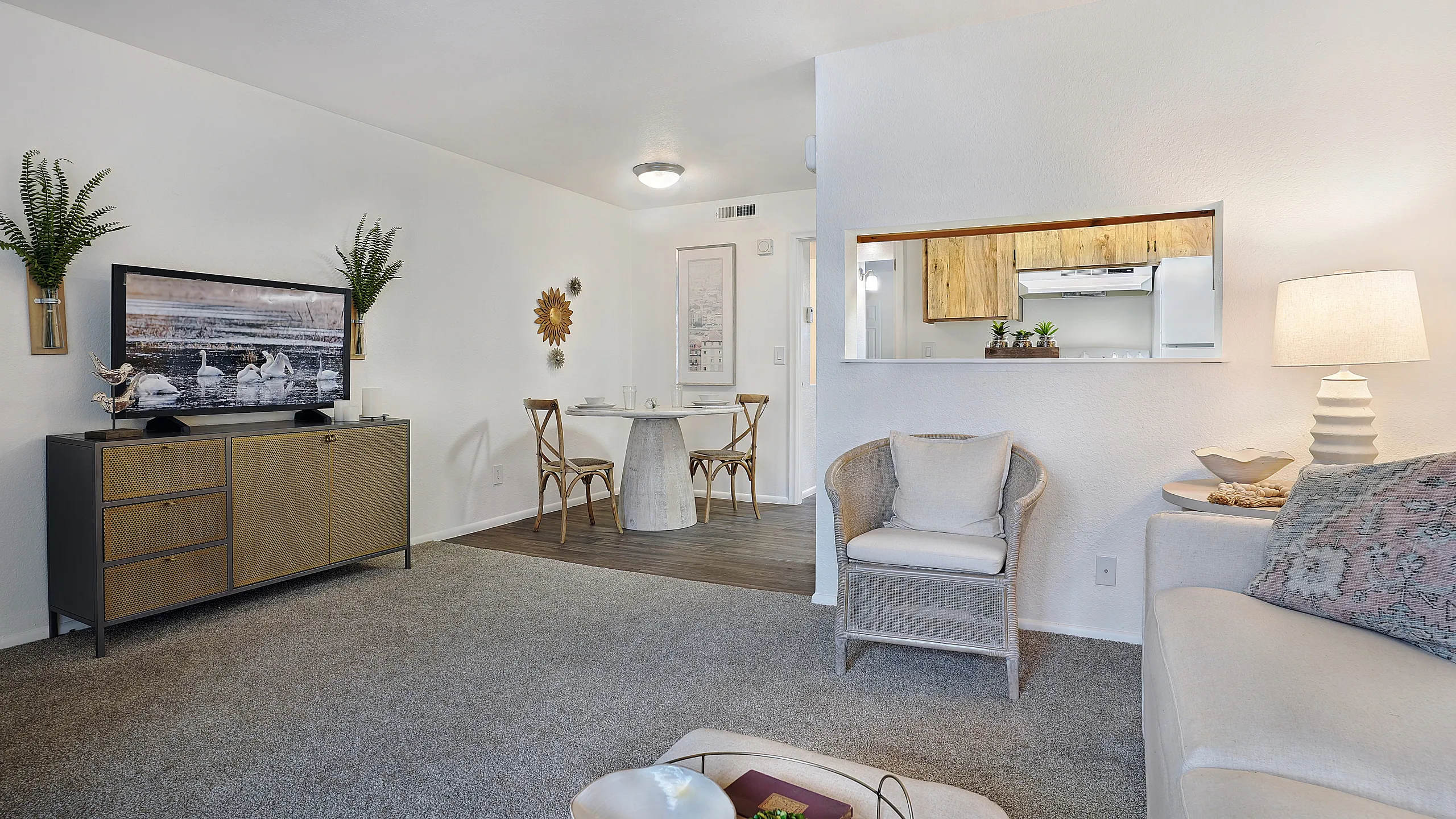 Inviting living space, elegant dining nook, and a stylish open kitchen.