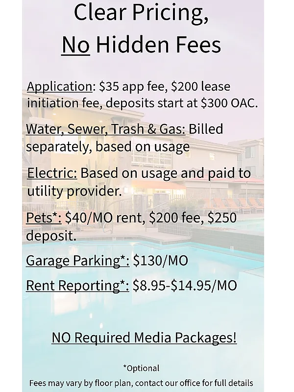 Transparent pricing