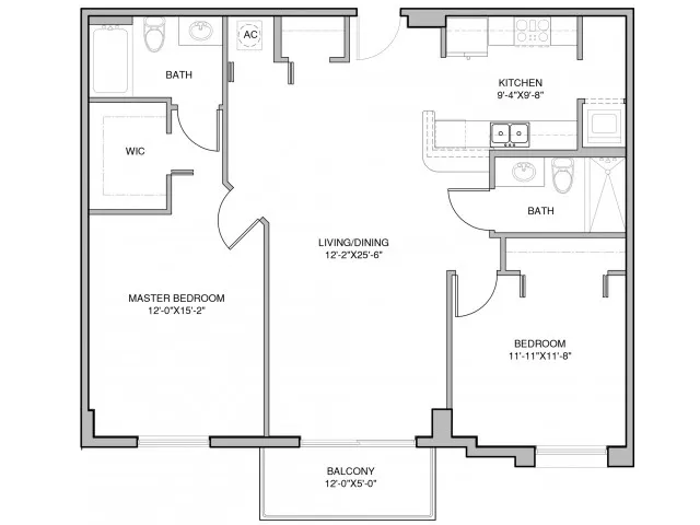 Building B - 2 Bedroom, 2 Bath