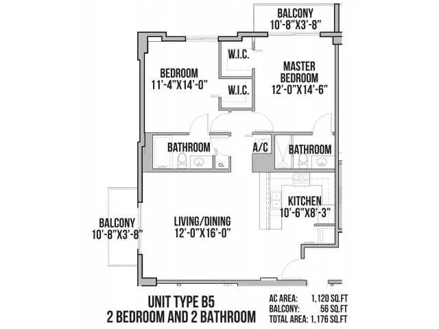 B5 | 2 Bedrooms, 2 Baths