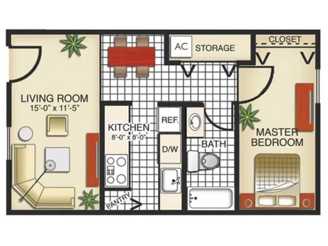 1 Bedroom 1 Bath