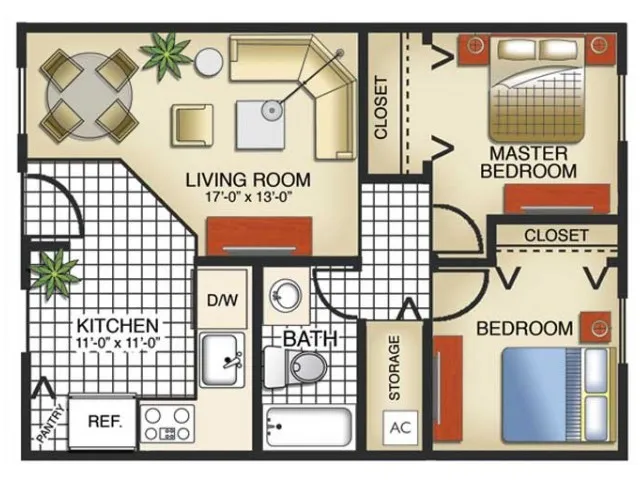 2 Bedroom 2 Bath