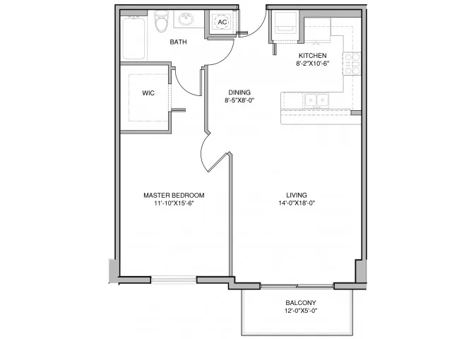 1 Bedroom, 1 Bath
