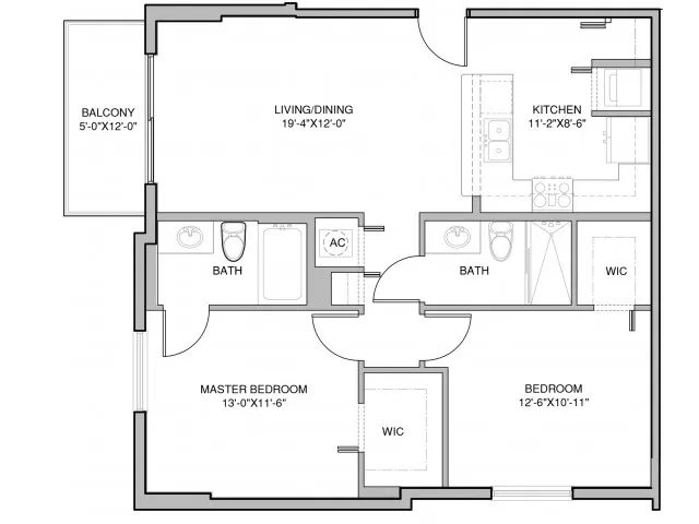 2 Bedroom, 2 Bath