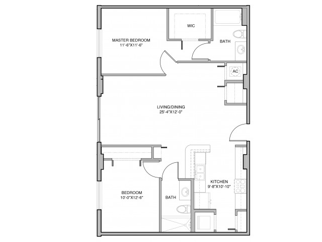 2 Bedroom, 2 Bath