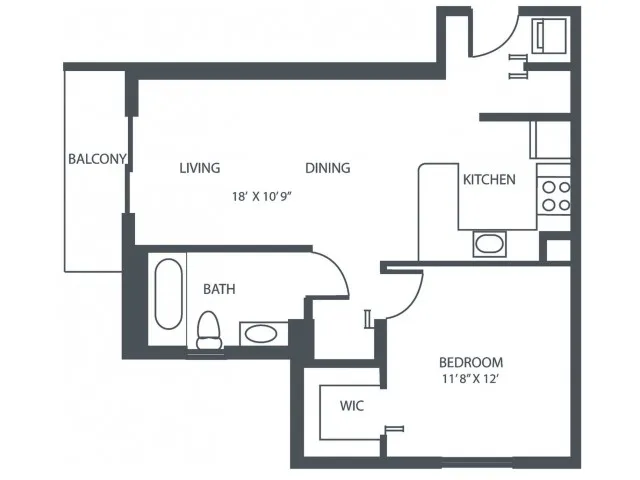 1 Bedroom, 1 Bath
