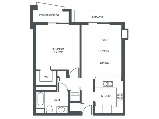 1 Bedroom, 1 Bath