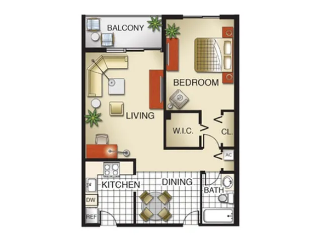 1 bedroom, 1 Bath