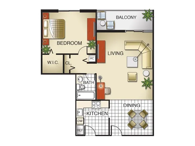 1 bedroom, 1 Bath