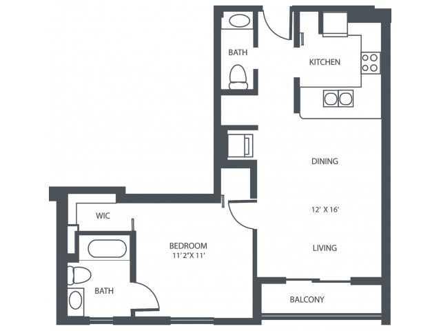1 Bedroom, 1.5 Bath