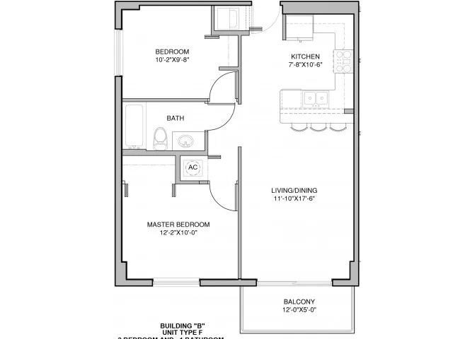 2 Bedroom, 1 Bath