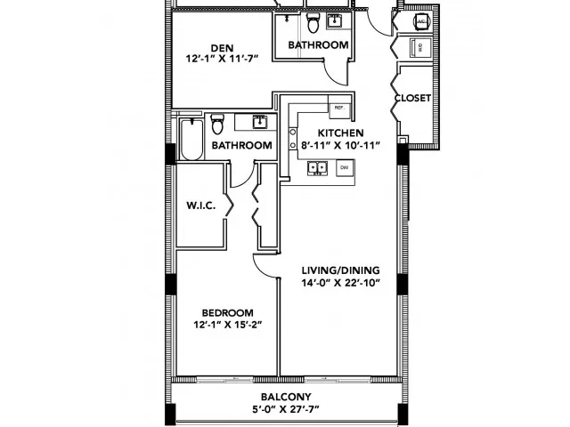 Model Y | 2 Bedroom, 2 Bath