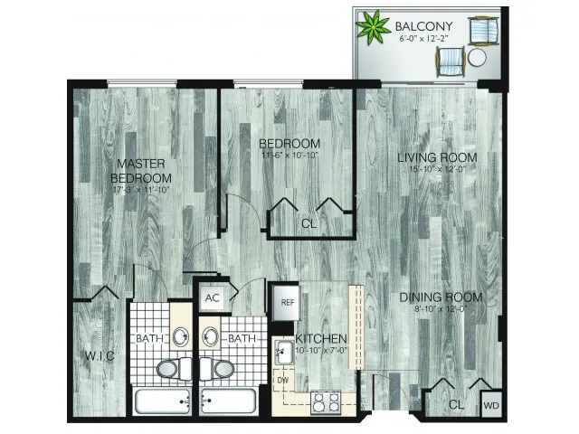 Model B | 2 bedroom, 2 bath