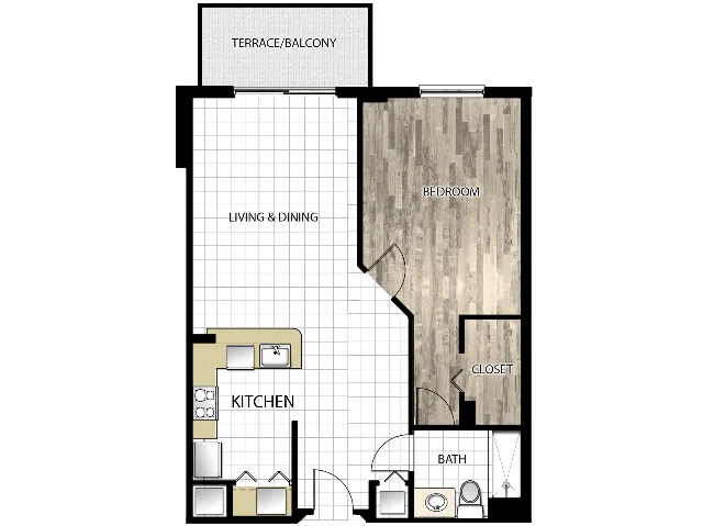 Grand Tower | Unit A | 1 Bedroom, 1 bath