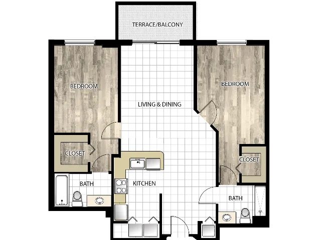 Grand Tower | Unit B2 | 2 bedrooms, 2 bath