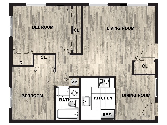2 Bedroom, 1 Bath