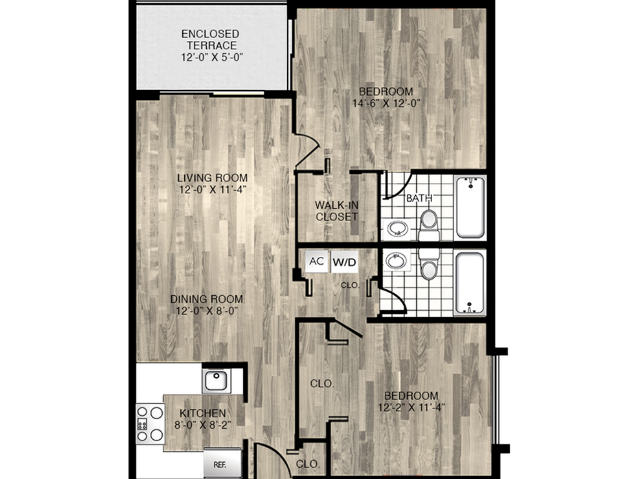 2 Bedrooms, 2 Bathrooms