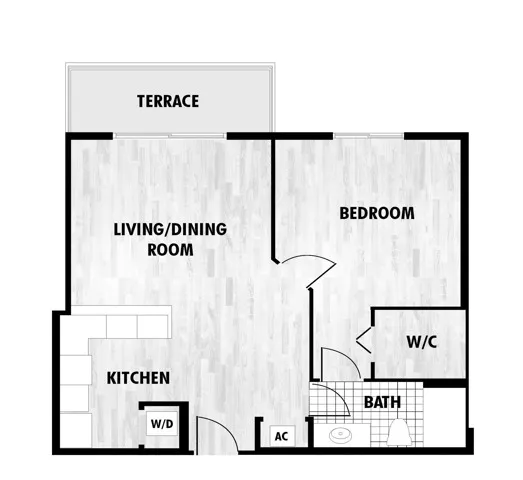 Unit B West | 1 Bed, 1 Bath